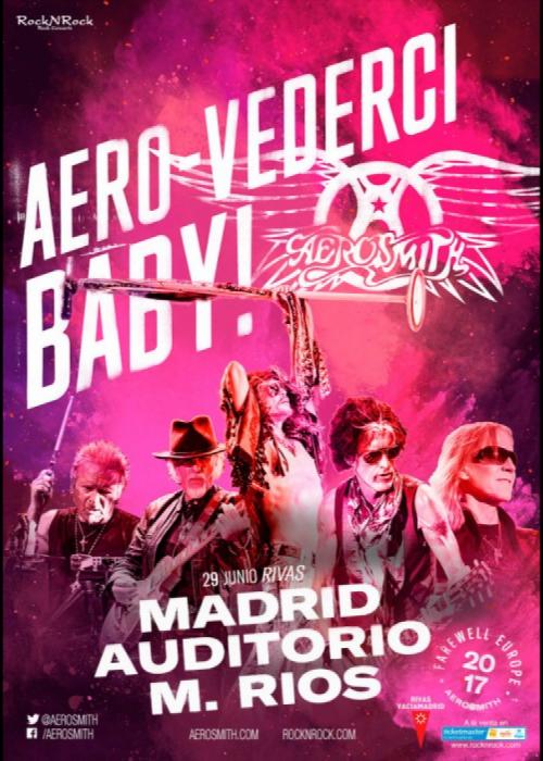 Resultado de imagen de aerosmith españa 2017 cartel