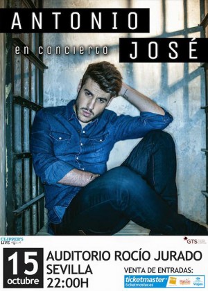Cartel en baja resolución del Concierto de Antonio José en Sevilla